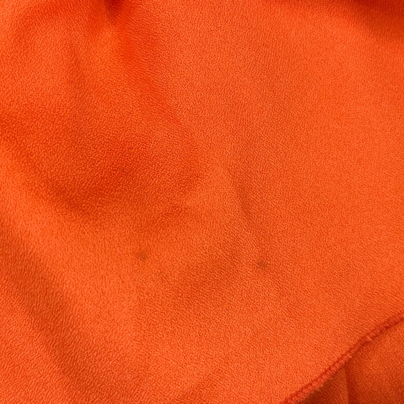 Nasty Gal Off The Shoulder Drop Frill Hem Swing Flowy Dress Size 4 US Orange - Picture 14 of 14